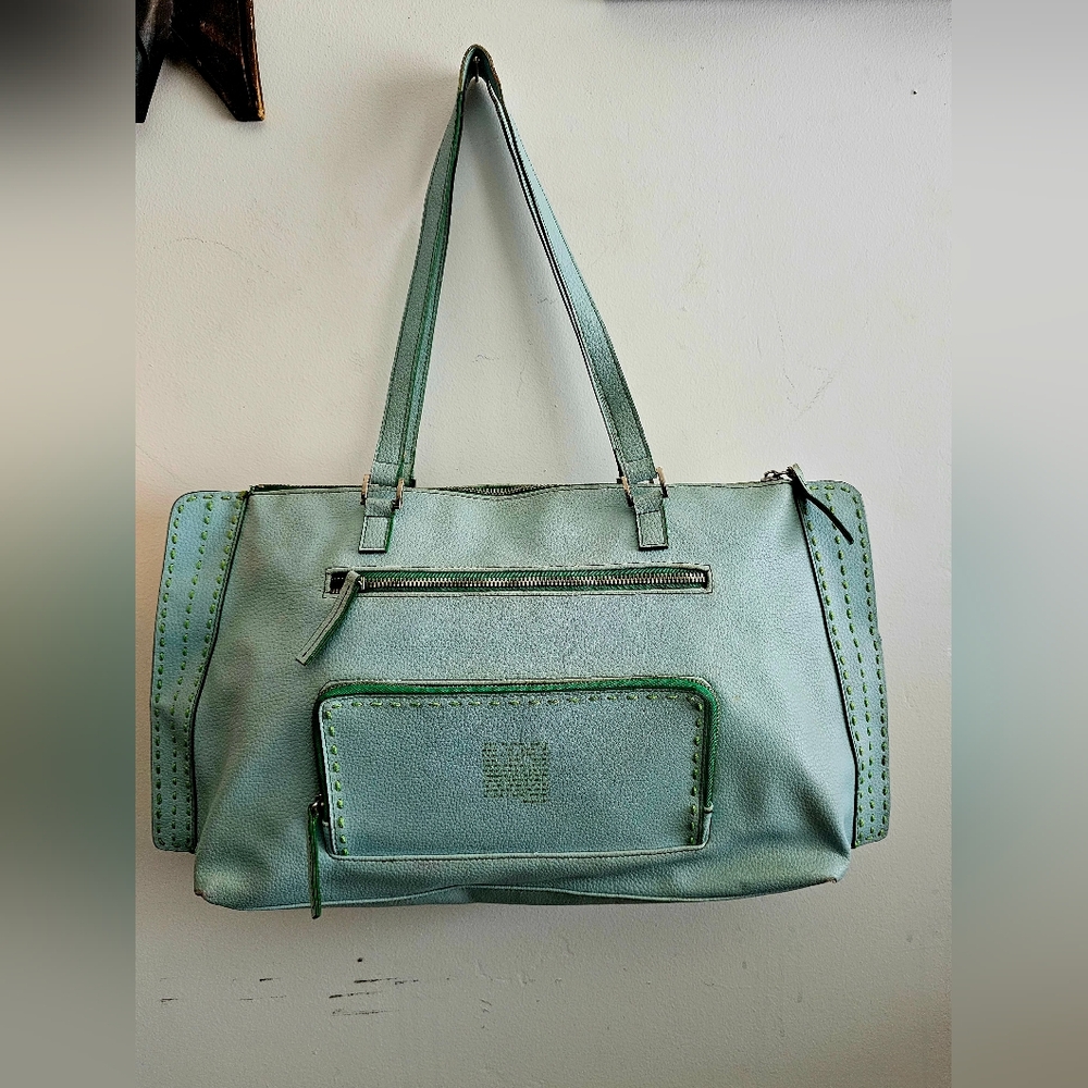 Chic Viavegan Mint Green Shoulder Bag Some Damage